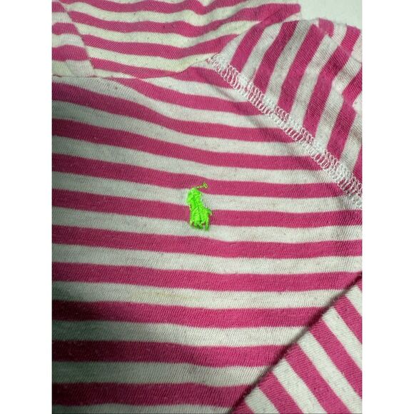 Polo Ralph Lauren Girls Cotton Striped Hoodie Pocket Long Sleeve Sz 6X See Notes - Picture 2 of 8